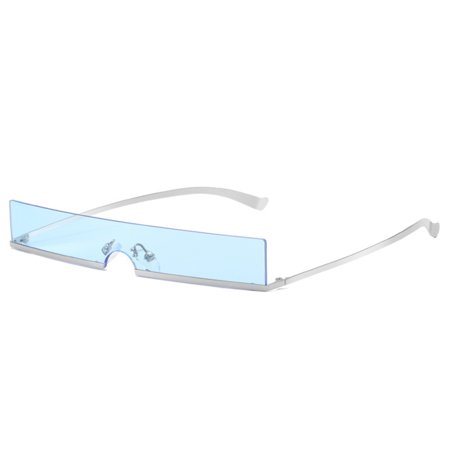 Sunglasses Square Rimless Sunglasses Women S Glasses 9306 Silver Frame Blue Film Polarized Sunglasses Lightweight Metal Frame Sun Protection Special G