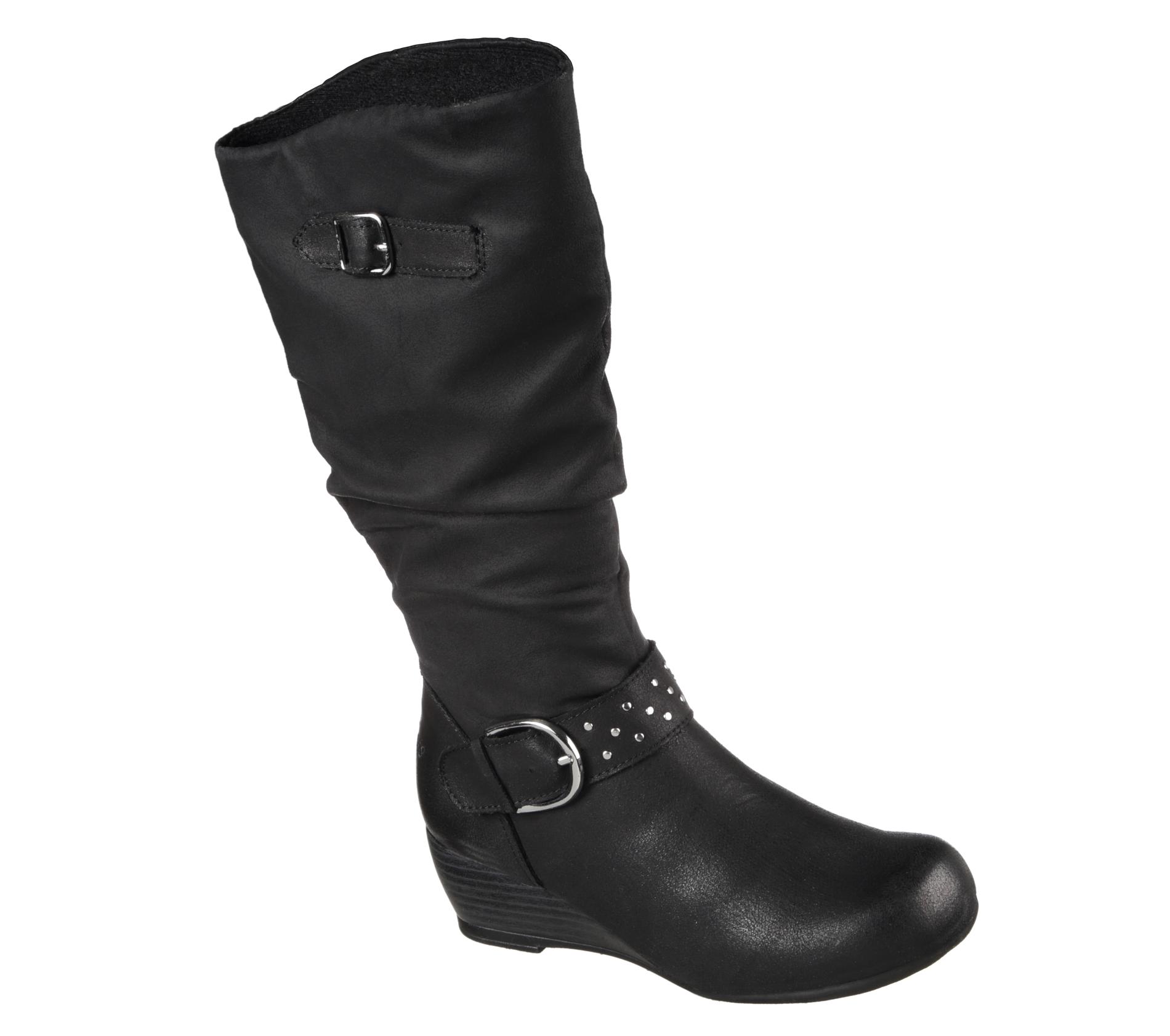 Skechers Girls' Heartstoppers Tall Tootsies Black Slouchy Boot, Size: 11 - (Toddler/Youth)