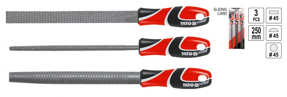YATO YT-6222 File Set Length: 250mm, Number of Tools: 3