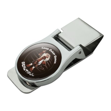 Keep Outer Space Beautiful Fraggle Rock Uncle Traveling Matt Satin Chrome Plated Metal Money Clip