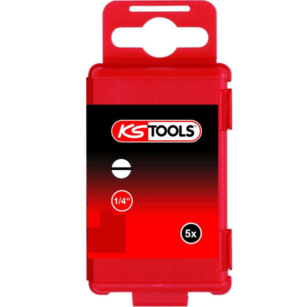 KS TOOLS 1/4 TORSIONpower Bit Schlitz, 75mm, 5mm, 5er Pack (918.3361)