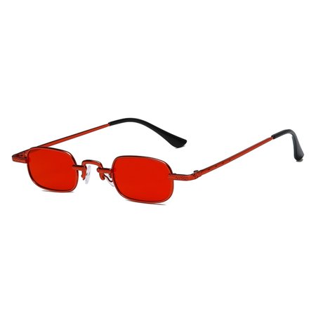 Women S Sunglasses Square Sunglasses Women S Fashion Net Red Glasses 9303 F Red Frame Red Film Polarized Sunglasses Lightweight Metal Frame Sun Protec
