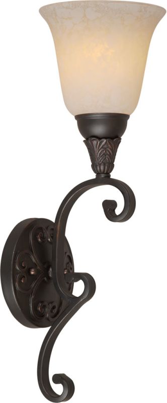 Forte Lighting 2540-01 1 Light Wall Sconce Bordeaux Indoor Lighting