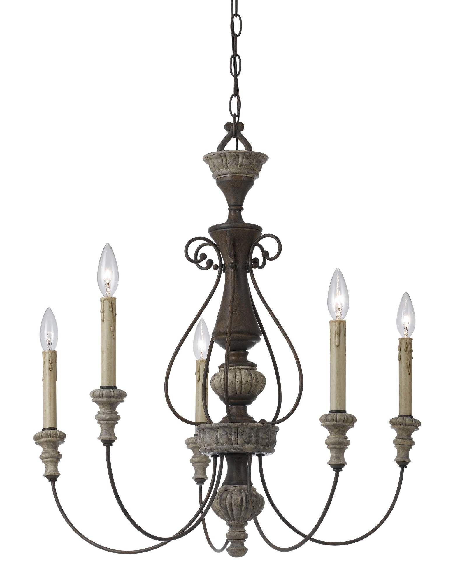 Cal Lighting FX-3535-5 5 LTG Williams Metal Chandelier