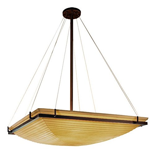 Justice Design Group PNA-9797-25-SAWT Porcelina 53 Wide Bowl Pendant Dark Bronze