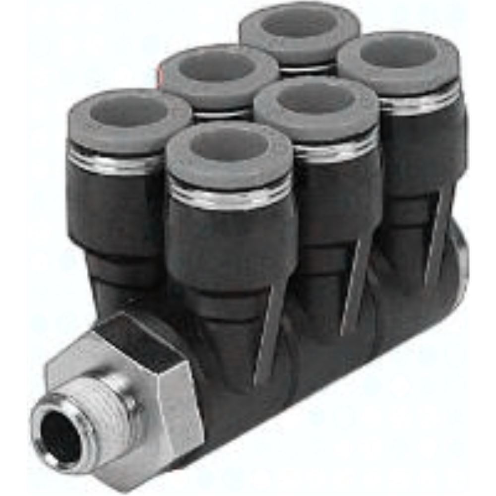 Festo QSLV6-1/8-4 Series, 153241, Tubing Outside Diameter 4 Mm, Male Thread R1/8