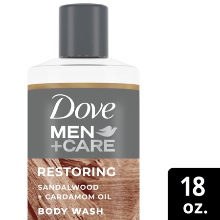 Dove Men+Care Restoring Liquid Body Wash for Men Sandalwood + Cardamom Oil Plant-Based Cleanser  18 Fl Oz