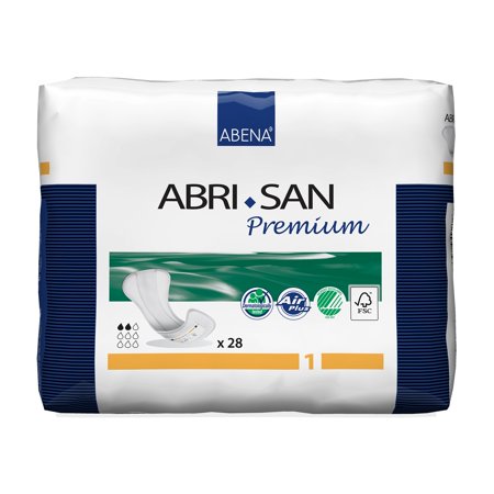 Abena Abri-San Premium Unisex Incontinent Pad Contoured 9  L 9253  28 Ct