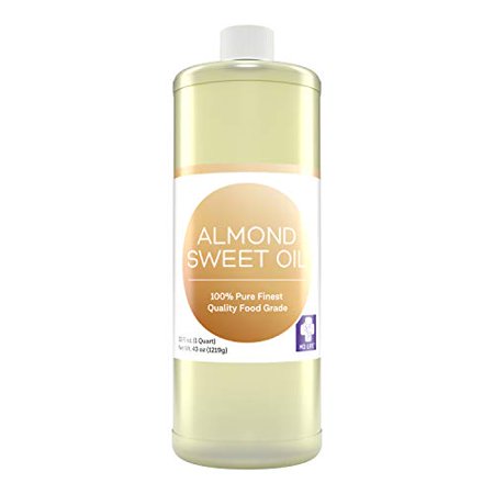 MD. Life Almond Oil for Skin 32oz - 100% Pure Sweet Almond Oil for Skin Hair and Body - Carrier Oil - Natural Moisturizing Body Oil for Women or Lipgl