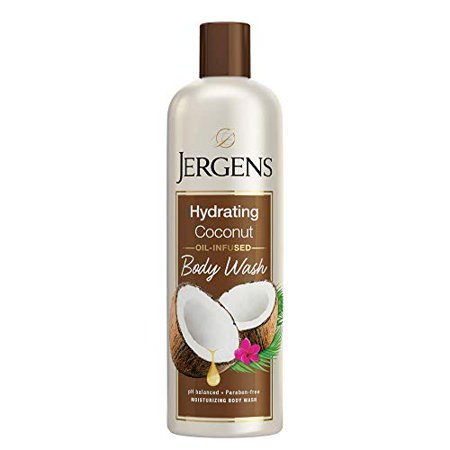 Jergens Hydrating Coconut Body Wash  Daily Moisturizing Skin Cleanser  Paraben Ounces  Infused with Coconut Oil  PH Balanced  Free  Dermatologist Test