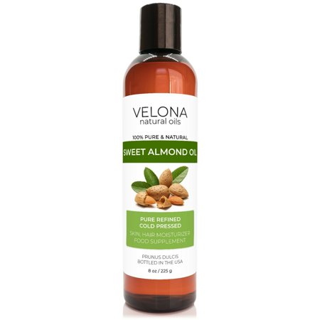 Sweet Almond Oil 8 Oz REFINED NATURAL CARRIER Cold Pressed SKIN CARE 100% PURE