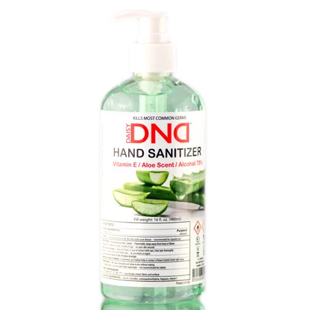 16 Oz   Daisy DND Aloe Scent Hand Sanitizer  Daisy Hair Scalp - Pack of 2 W/ Sleek Teasing Comb