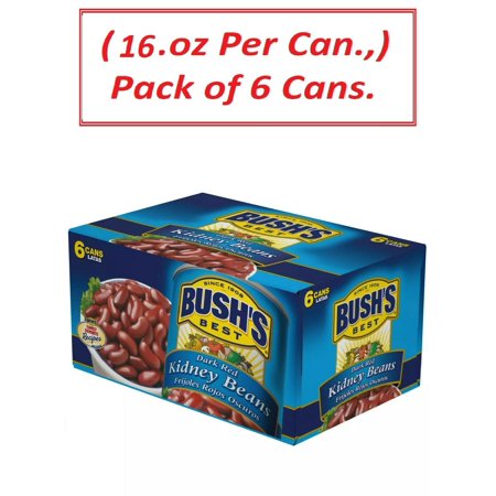 Bush S Dark Red Kidney Beans (16 Oz.  6 Pk.)