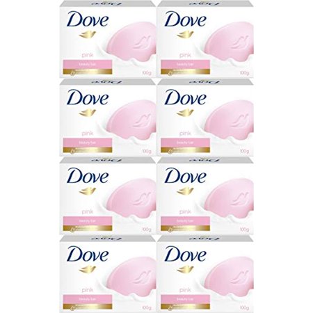 Dove Pink Beauty Cream Bar Soap  100 Gram / 3.5 Ounce Bars (Pack of 8)