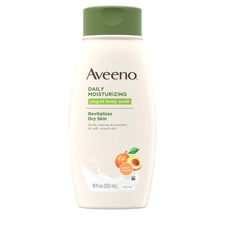 Daily Moisturizing Yogurt Body Wash with Soothing Oat & Apricot Scent  Gentle Soap-Free Body Cleanser for Dry Skin  Dye-Free & Hypoallergenic  18 Fl. 