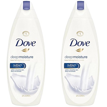 Pack of (2) Dove Body Wash Deep Moisture for Dry Skin Hydration Profunde- 22 Oz Bottle