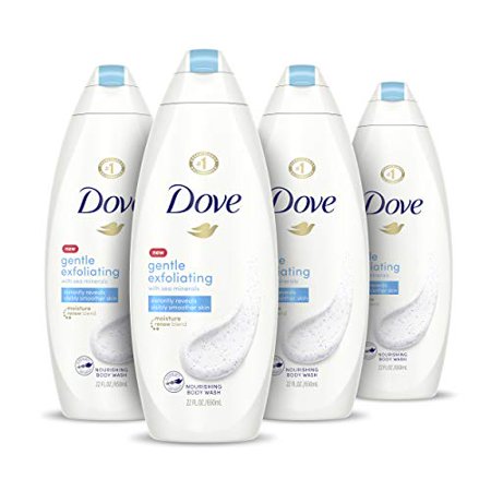 Dove Body Wash Instantly Reveals Visibly Skin Gentle Exfoliating with Cleanser That Effectively Washes Away While Nourishing Your Skin 22 Oz 4 Count