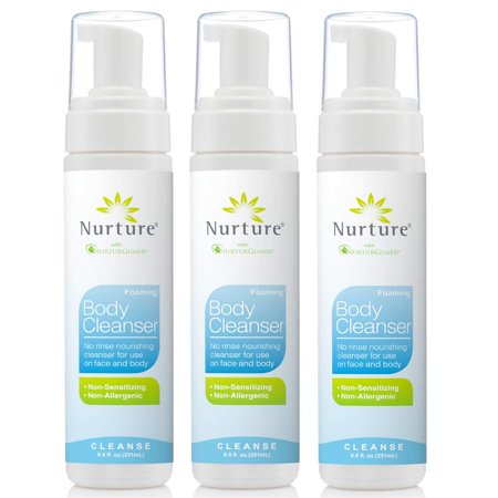 Nurture Valley No Rinse Body Wash  Full Body Cleansing Foam That Also Moisturizes  and Protects Skin - Non-Allergenic - Non-Sensitizing - Rinse Free W
