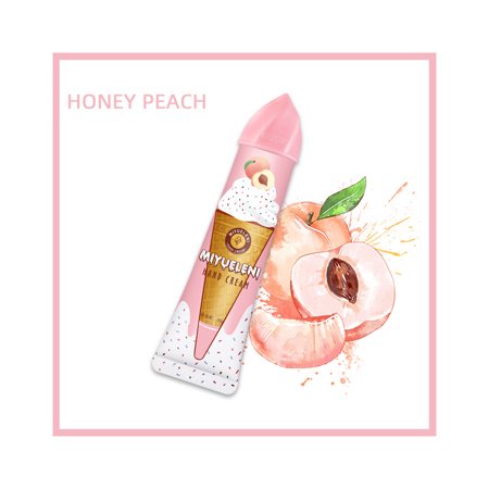 Ice Cream Hand Cream Moisturizing Non-Greasy Moisturizing Refreshing and Anti-Cracking Hand Cream for Men and Women  Peach