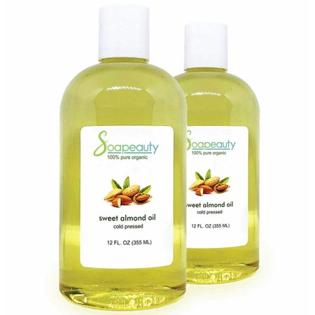 Sweet Almond Oil Organic Carrier Cold Pressed Refined Natural 100% Pure 24 Oz