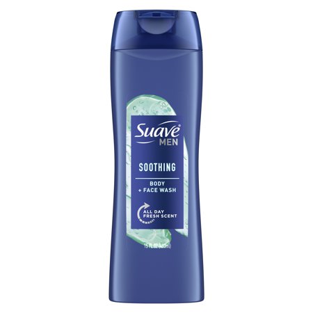 Suave Men Face & Body Wash  Body Cleanser for Moisturized Skin with Sage & Eucalyptus with an All Day Fresh Scent 15 Oz
