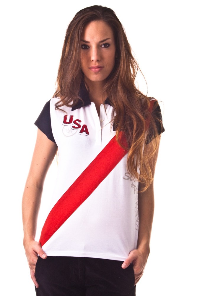 La Martina Poloshirt WeiB/Rot/Navy 547-5999
