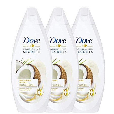 Dove Restoring Ritual  Coconut Almond Milk Body Wash Packs X 16.9 Fl.Oz / 500ml Ea