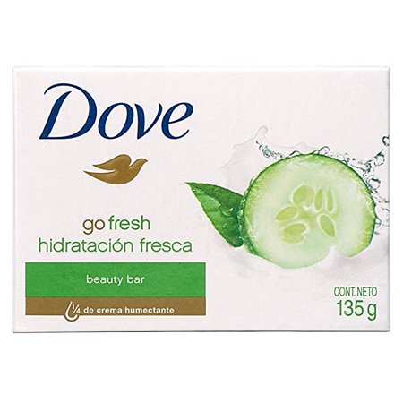 Dove Beauty Bar Soap Go Fresh Cool Moisture  Cucumber and Green Tea Scent  4.75 Oz / 135 Gr (Pack of 12)