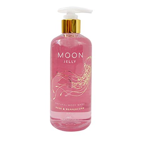 Natural Body Wash Women & by Merinaturals | Rose Essential - Moon Jelly Scent | Moisturizing & Energizing Shower Soap | Safe Sensitive Skin | 10 Oz Pu