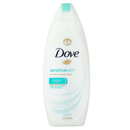 Dove Body Wash Sensitive Skin Unscented (650ml) (2 Pack)