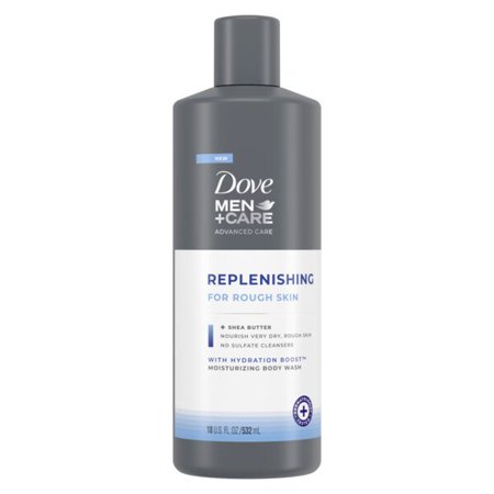 Dove Men+Care Advanced Care Body Wash Body Replenish Cleanser for Rough Skin 18 Fl Oz. - 2 Pack