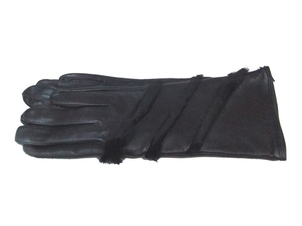Shoes-More Roeckl Damen Handschuhe Leder Mit Fellbesatz 210-010-3460 Schwarz