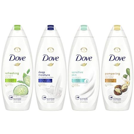 Dove Mixed Body Wash Pack with Skin Natural Nourishers for Instantly Soft Skin and Lasting Nourishment Cleanser That Effectively Washes Away Bacteria 