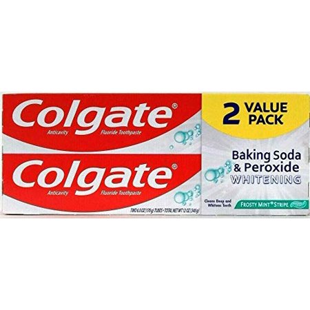Colgate Colgate Baking Soda and Peroxide Whitening Toothpaste  Frosty Mint - 6 Ounce (twin Pack)  12 Fl Oz