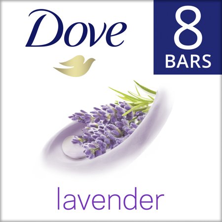 Dove Beauty Bar Women S Bath Soap Relaxing Lavender Oil & Chamomile  3.75 Oz 8 Bars