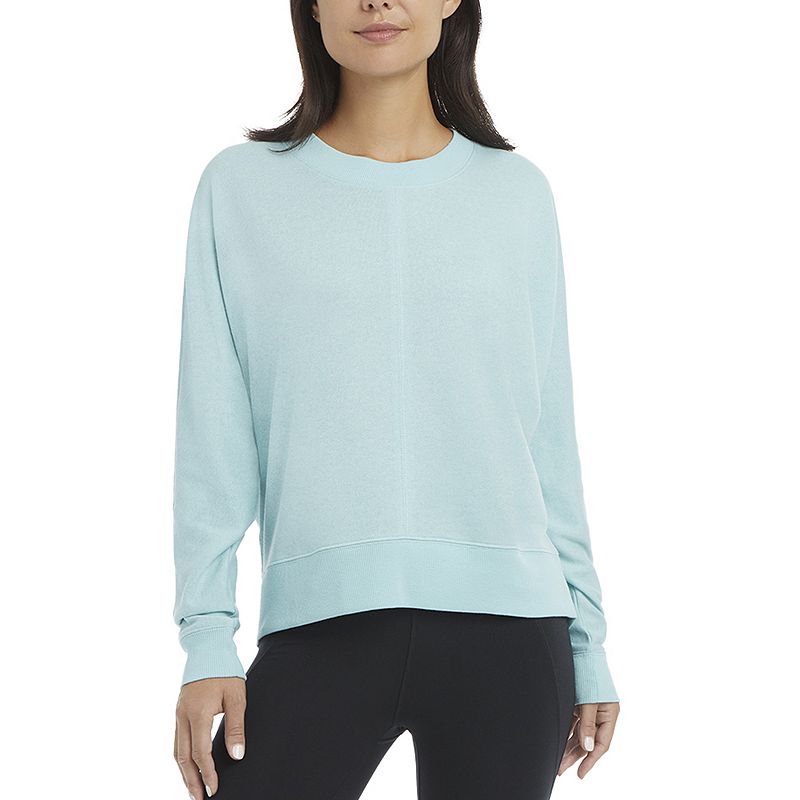 Women's Jockey Sport Saturday Sweatshirt, Size: Medium, Med Blue