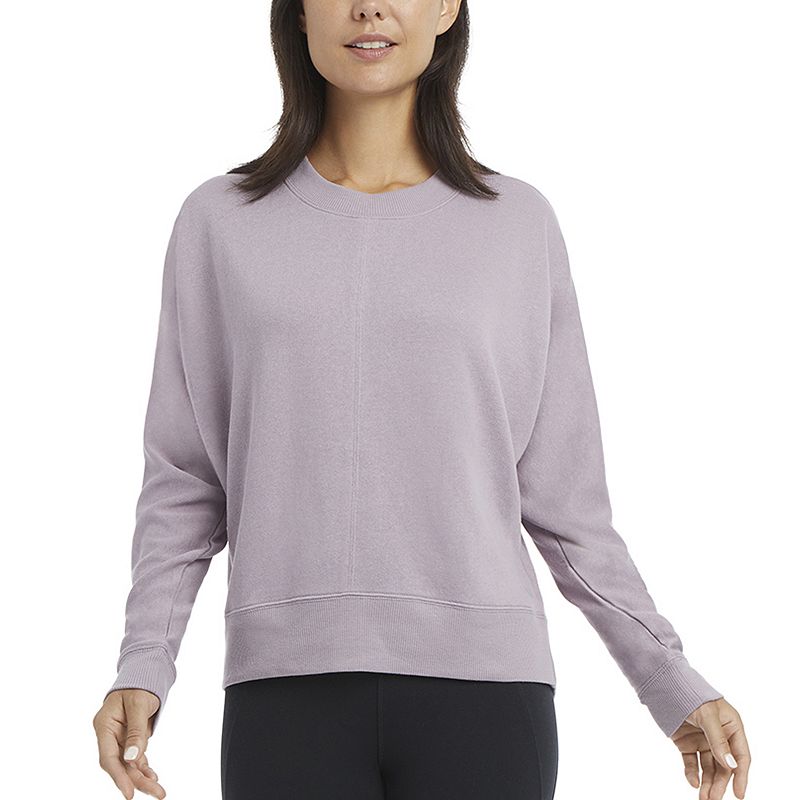Women's Jockey Sport Saturday Sweatshirt, Size: Small, Brt Purple
