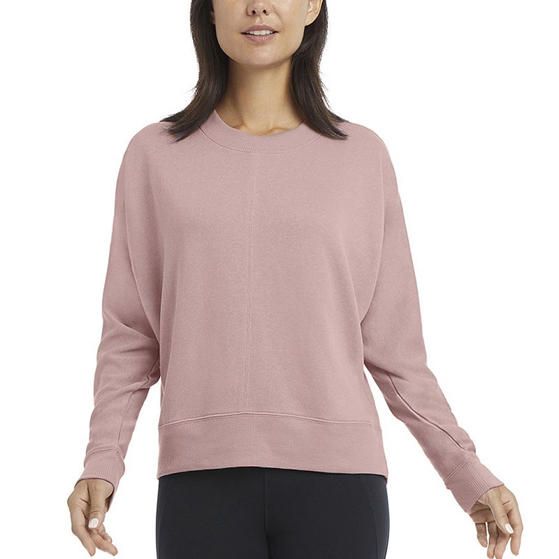 Women's Jockey Sport Saturday Sweatshirt, Size: Large, Lt Orange