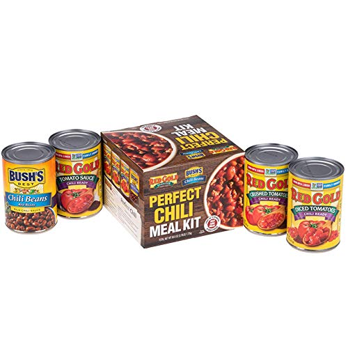 Red Gold and Bush S Beans Perfect Chili Meal Kit  Just Add Meat  30 Minute Meal  4-Pack of Chili Ready Cans  60.5 Ounces Total thumbnail