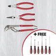 SPECIAL BUY! Milwaukee 3-Piece Comfort Grip Pliers Kit (48-22-6331) with FREE 6-Piece Screwdriver Kit!