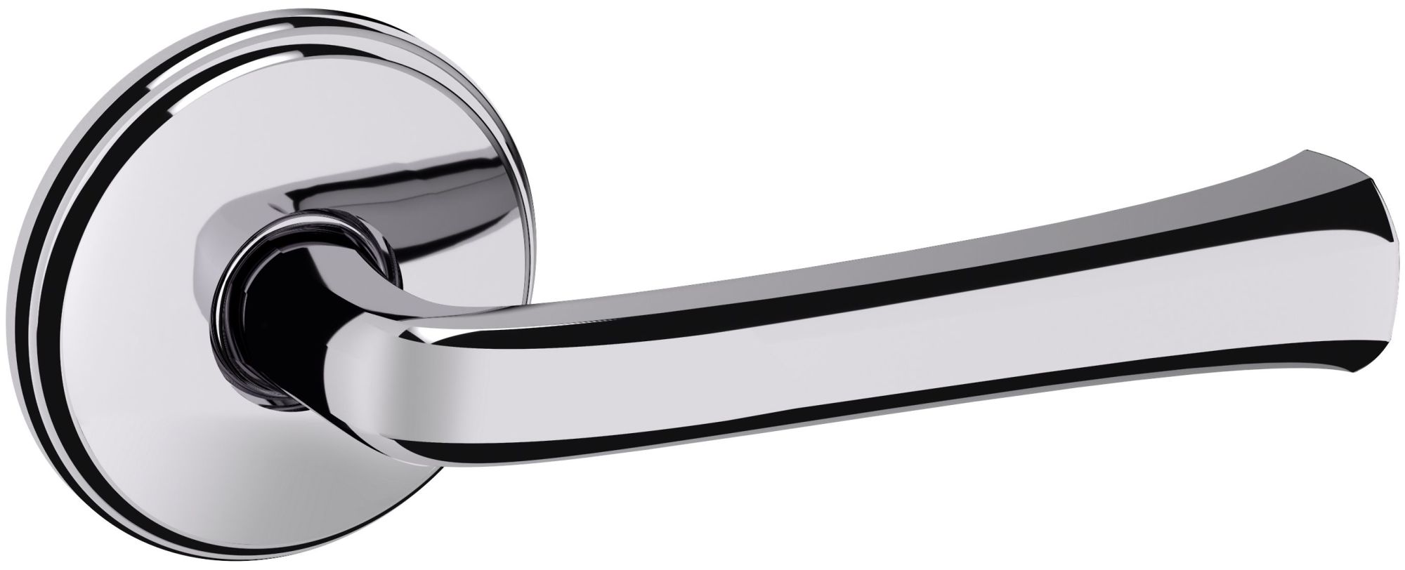 Baldwin 5112.LDM 5112 Left Handed Non-Turning One-Sided Dummy Door Lever with 5075 Rose from the Estate Collection Polished Chrome Door Hardware Door
