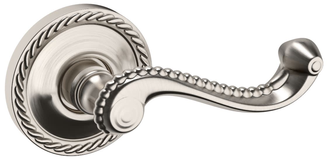 Baldwin 5104.PASS 5104 Passage Door Lever Set with 5004 Rose from the Estate Collection Lifetime Satin Nickel Door Hardware Door Levers Passage Door