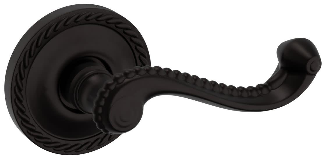 Baldwin 5104.FD 5104 Non-Turning Two-Sided Dummy Door Lever Set with 5004 Rose from the Estate Collection Oil Rubbed Bronze Door Hardware Door Levers