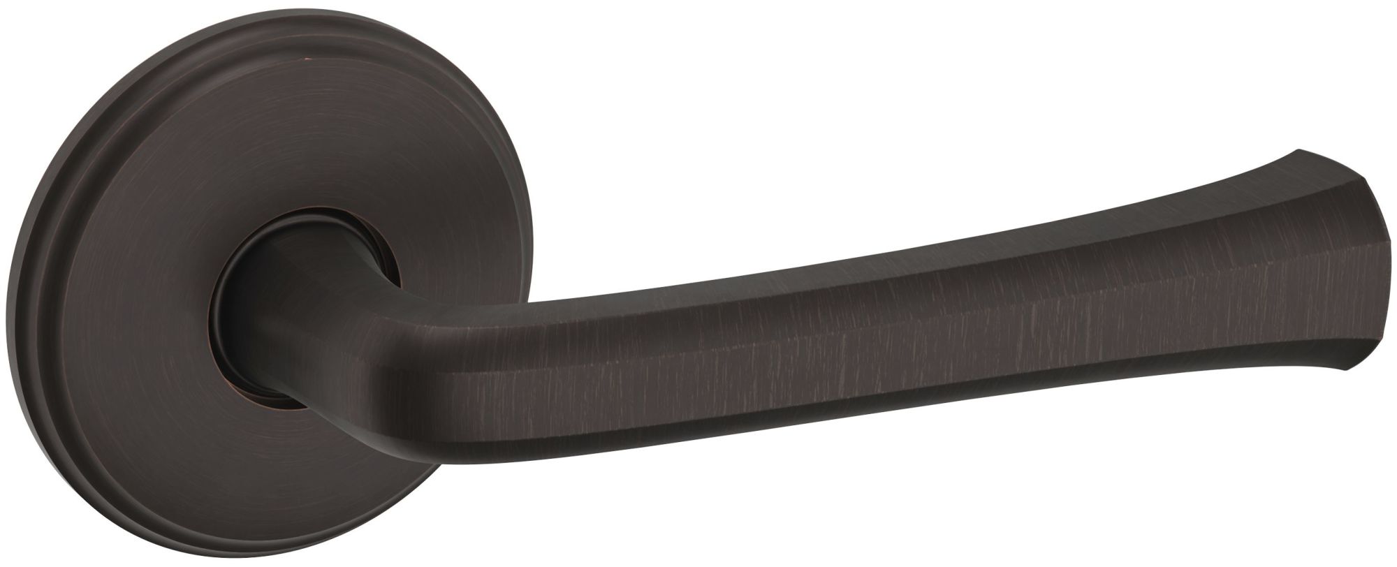 Baldwin 5112.FD 5112 Non-Turning Two-Sided Dummy Door Lever Set with 5075 Rose from the Estate Collection Venetian Bronze Door Hardware Door Levers