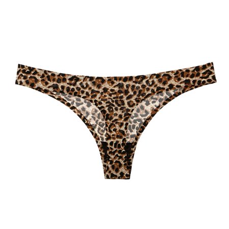 Jura Inc Sexy Seamless G-string Panties Low Waist Women Lady T-back (Leopard L)