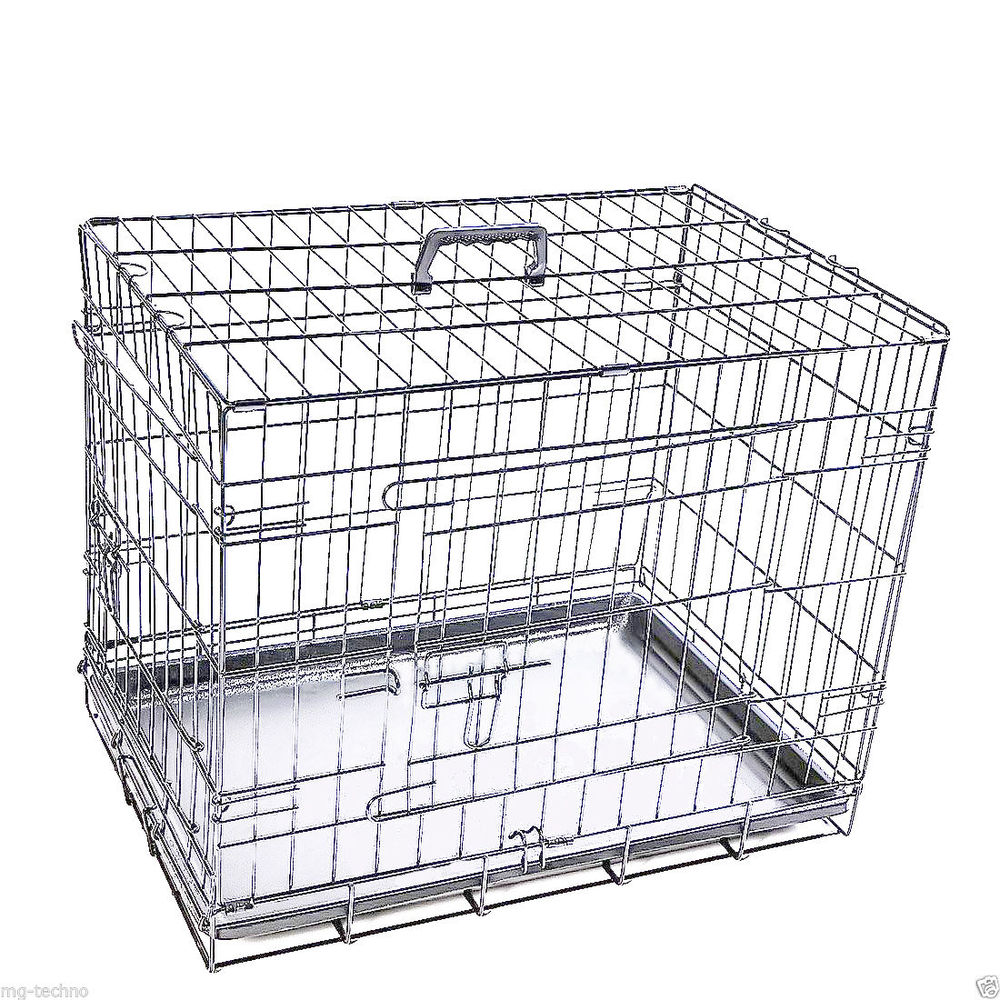 Hundekäfig Faltbar, GröBe M, Abmessungen: 76 X 46 X 51,5 Cm, Farbe Silber
