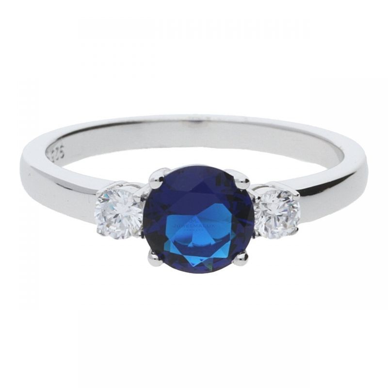 JuwelmaLux Ring Sterling Silber 925/000 Mit Synthetischem Saphir Jl10-07-0255: 56