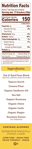 Simple Mills, Almond Flour Crackers Family Size Rosemary Sea Salt, 7 Oz (Case of 6) thumbnail