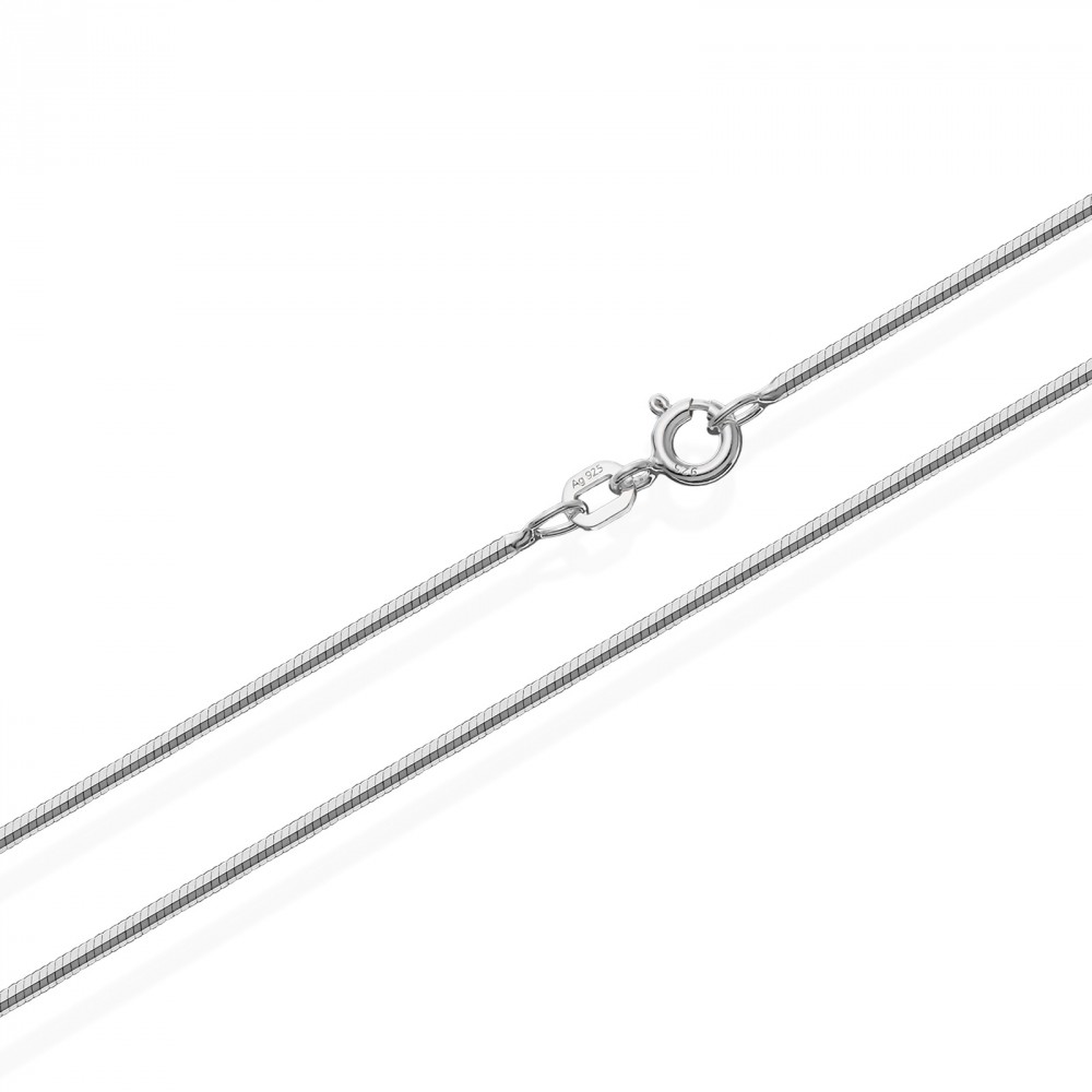 Echte 925er Sterlingsilber Schlangenkette Diamatiert 50cm 0,80mm 2,8gr 5954