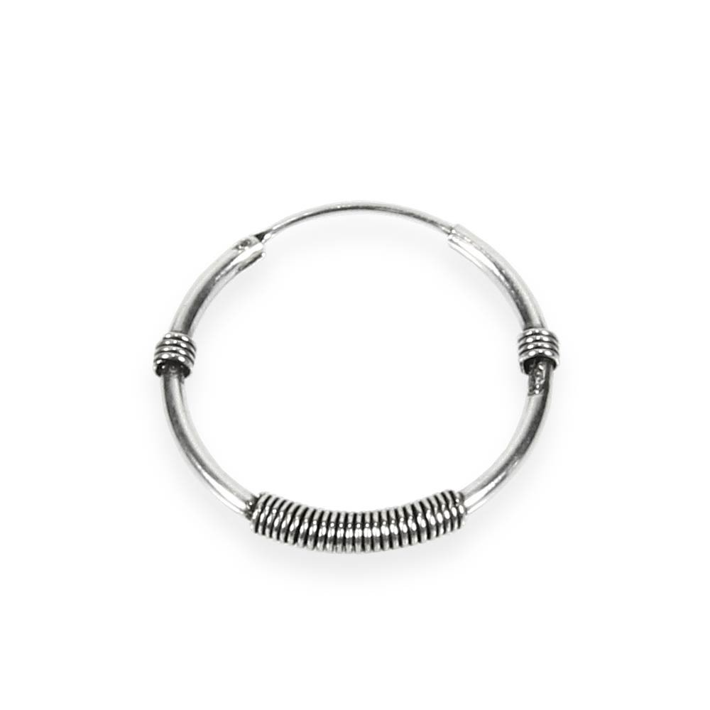 Paar 925 Sterling Silber Ohrring Keltische Creole Gothic Celtic Bali 20mm 6051